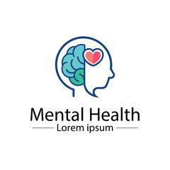 Minimalist Mental Health Logo Design – Abstract Wellness and Therapy Symbol