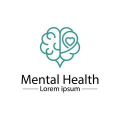 Minimalist Mental Health Logo Design – Abstract Wellness and Therapy Symbol