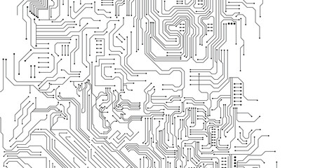 Vector circuit board illustration. Abstract technology.