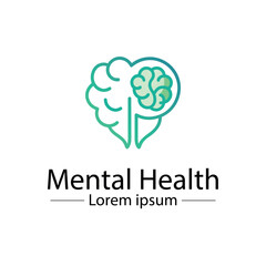 Minimalist Mental Health Logo Design – Abstract Wellness and Therapy Symbol