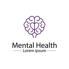 Minimalist Mental Health Logo Design – Abstract Wellness and Therapy Symbol