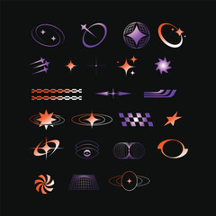 Y2K streetwear assets with futuristic and retro vibes. Perfect for fashion design, digital art, posters, apparel mockups, and trendy creative projects