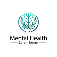 Minimalist Mental Health Logo Design – Abstract Wellness and Therapy Symbol