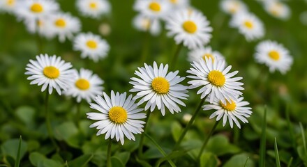Fototapeta premium Daisies Meadow Spring Bloom.
