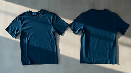 Minimalist navy t-shirt mockup	