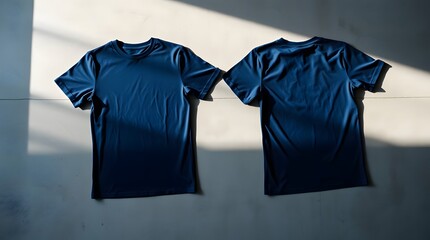 Minimalist navy t-shirt mockup	