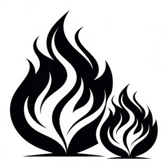 a-stark--graphic-illustration-featuring-two-abstra silhouette vector design .eps