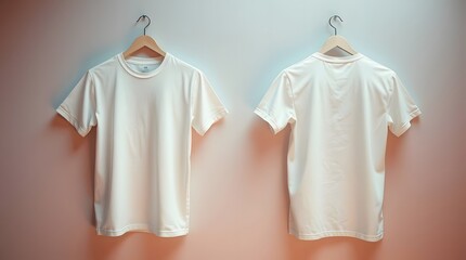 Minimalist white t-shirt mockup	
