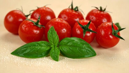 Juicy cherry tomatoes & basil
