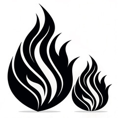 a-stark--graphic-illustration-featuring-two-abstra silhouette vector design .eps