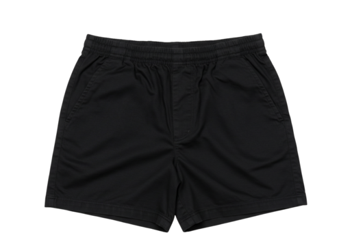 Black shorts product photography elastic waistband pockets apparel clothing fashion