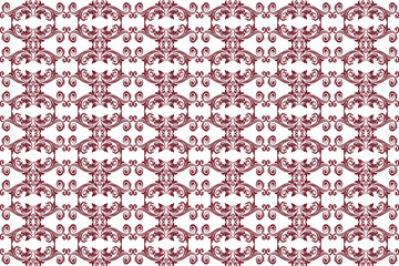 Damask Seamless Wallpaper, Seamless Vector Pattern, Background, Decoration, Art Ornament, Fabric, Vintage.
