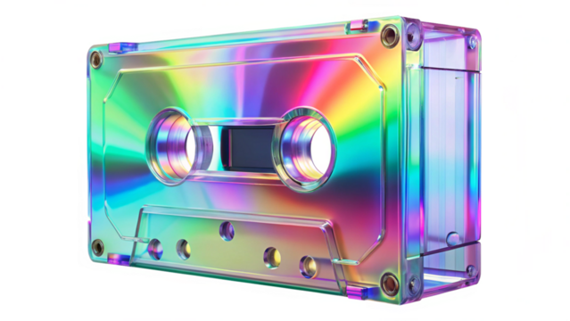 iridescent-cassette-tape-3d-rendered--isolated-on.