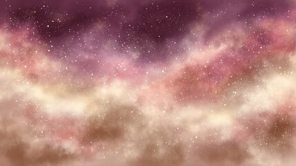 Fototapeta premium Vibrant cosmic nebula with colorful clouds of gas and dust in deep space illuminated by distant starlight and celestial glow