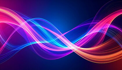 Fototapeta premium Abstract wavy lines of vibrant colors