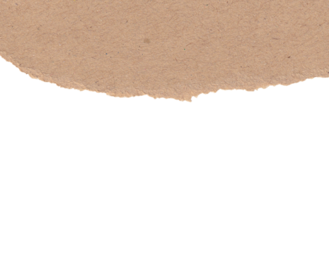 Crumped Brown Paper with Turn Edges Isolated