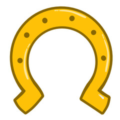 golden horseshoe isolated on white