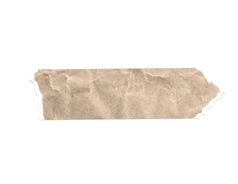 Brown Crumped Tape Cutout