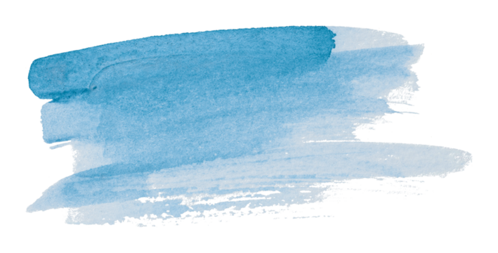 light blue watercolor background. Artistic hand paint. Isolated on transparent background.