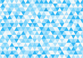 青色の三角形のモザイク模様の背景素材