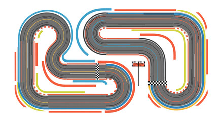 Creative race track design for indoor entertainment and miniature racing adventures