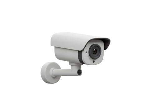 3D Render Security Camera Isolated on a Transparent Background