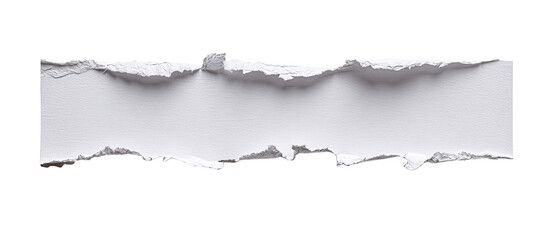 Ripped white paper rectangle on black background