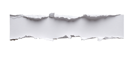 Ripped white paper rectangle on black background