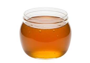 Honey jar golden liquid sweet food transparent background