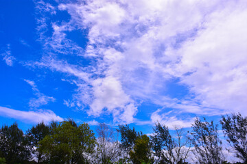 blue sky with clouds