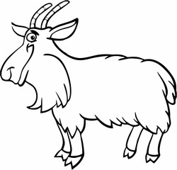 Cartoon Goat - Farm Animal Co...