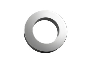 3D Rendered Gray Ring Shape Isolated On Black Background With Shadow