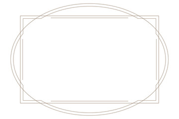 シンプルな幾何学の長方形フレームA レトロ ヴィンテージ