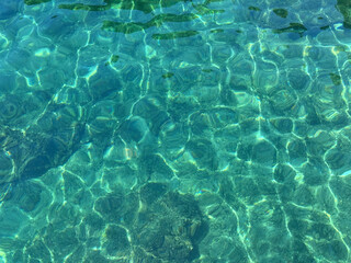 Emerald sea clear water background.