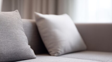 Sleek leather sofa in a minimalist residential room, offering a chic and comfortable seating solution