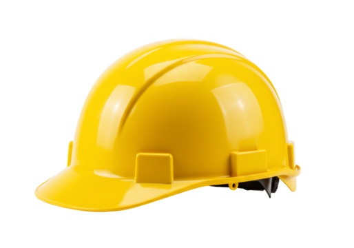 Yellow hard hat safety helmet construction work industrial protection equipment