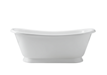 White bathtub on transparent background bathroom interior design element