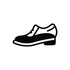 Black solid icon for shoes