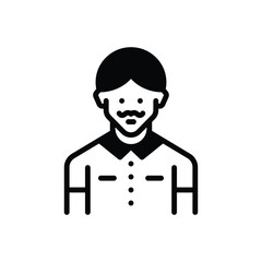 Black solid icon for father