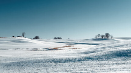 Winter snow landscape frozen hills scenic view seasonal travel nature cold weather holiday inspiration outdoor adventure background