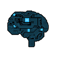Symbol artificial intelligence in the form of a brain