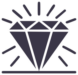 Shiny Diamond Illustration Simple Jewelry Gemstone Precious Stone Facets