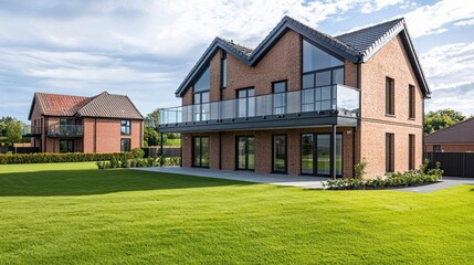 Obraz premium Modern brick houses exterior