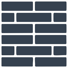 Dark Blue Rectangular Boxes and Shapes with Rounded Corners Displayed in a Grid Layout