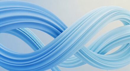 Abstract Blue Swirls and Waves