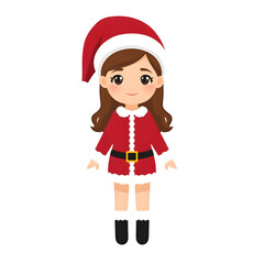 girl in santa claus outfit