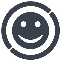 Fototapeta premium Happy face diagram representing success rating progress circle graph