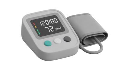 Medical Tensiometer Minimal Design on Transparent Background
