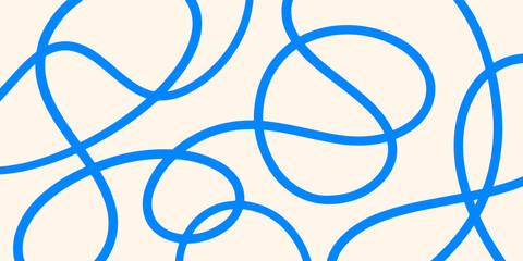Abstract doodle lines. Wavy lines on white background. Abstract hand drawn background.