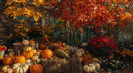 Pumpkin Patch Ambience  Autumn Farm 
